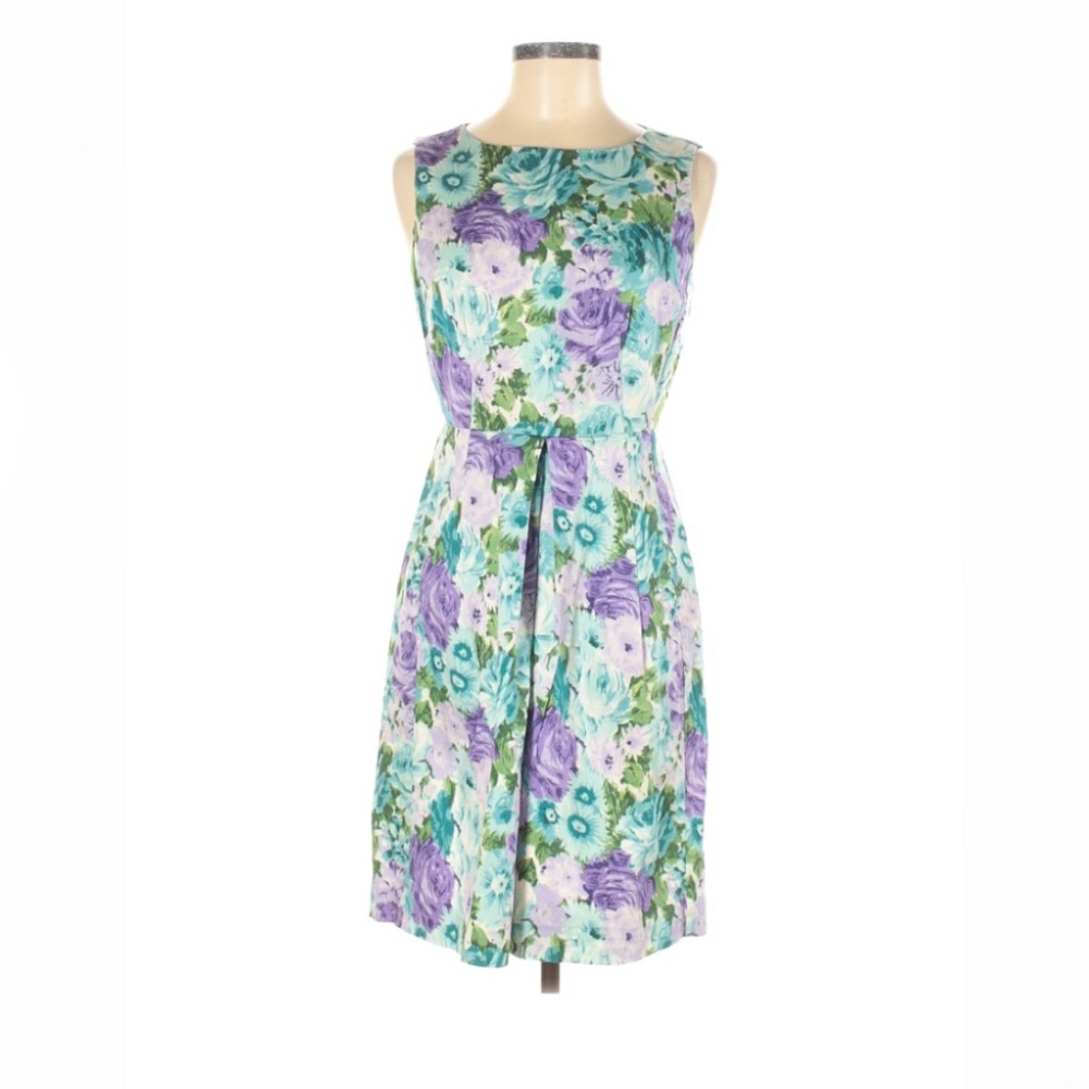 Talbots Pretty Floral Printed Dress 6 Petite